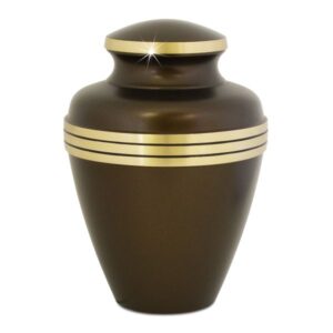 Dover brown urn with a rich finish offering a dignified and comforting tribute for memorial services