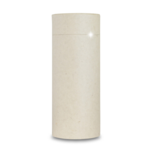 Ivory biodegradable scattering tube designed for respectful ash dispersal and eco-conscious memorial ceremonies