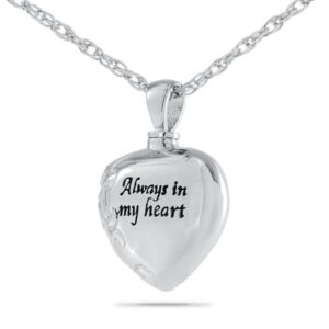 Always silver keepsake urn created for sharing a small portion of remains in a meaningful way