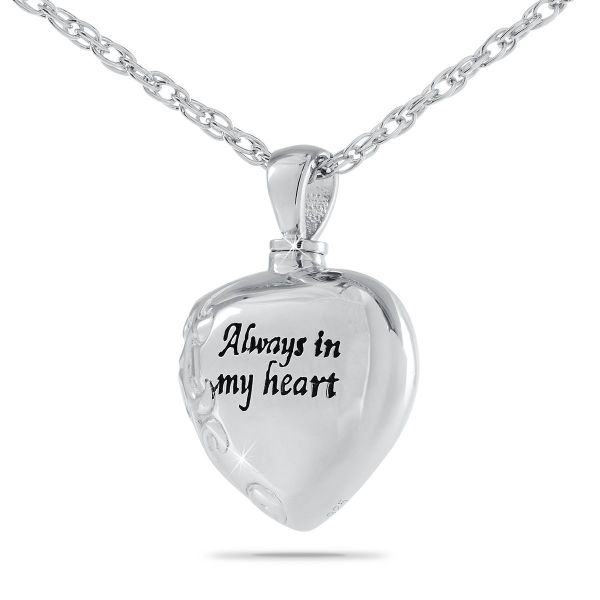Always silver keepsake urn created for sharing a small portion of remains in a meaningful way