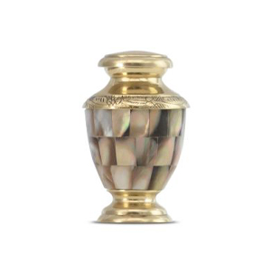 Rose mother of pearl keepsake urn symbolizing love, remembrance, and enduring emotional connection
